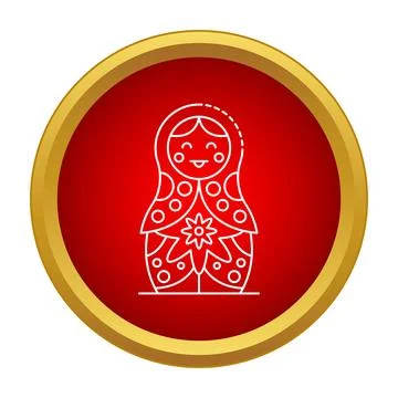 Matryoshka nesting doll outlining russian folk culture Stock Illustration