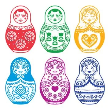 Matryoshka, Russian doll vector design Stock Illustration