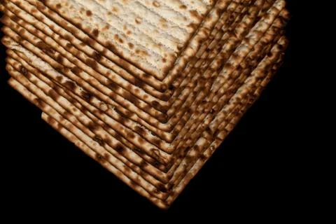 Matsa close-up on a black background 库存照片