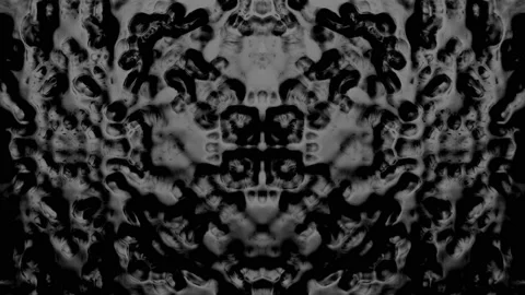 Matte black symmetrical pattern changes shape Stock Footage 134186433