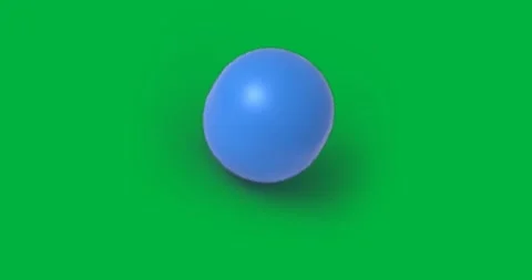 Matte blue sphere hovering on transparent background, displaying soft gradient Stock Footage 317594971