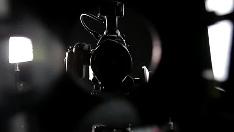 Matte Box onto Cinema Camera - Canon C100 Vídeo Stock 72972697