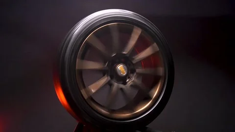 Matte bronze car wheels Stock Footage 234979748