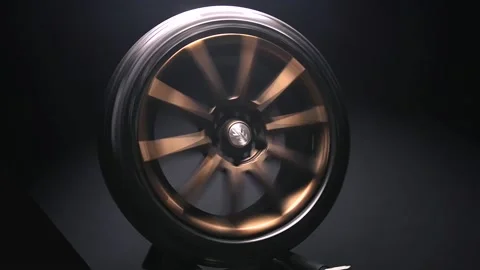 Matte bronze car wheels 動画素材 234979752