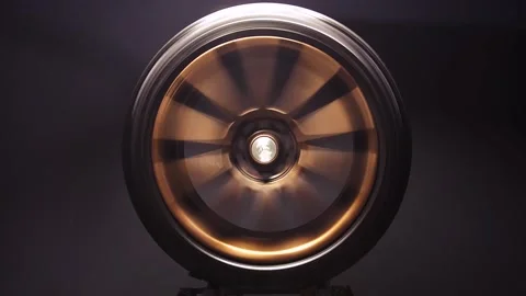 Matte bronze car wheels Stock Footage 234979756