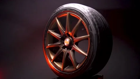 Matte bronze car wheels Stock Footage 234979762