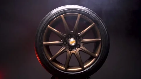 Matte bronze car wheels 動画素材 234979763