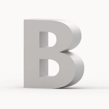 Matte grey font B Stock Illustration