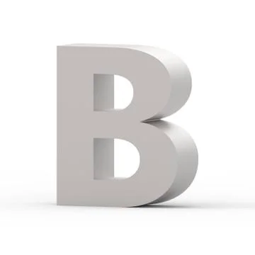 Matte grey font B Stock Illustration
