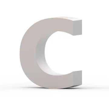 Matte grey font C Stock Illustration