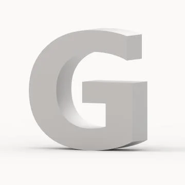 Matte grey font G Stock Illustration