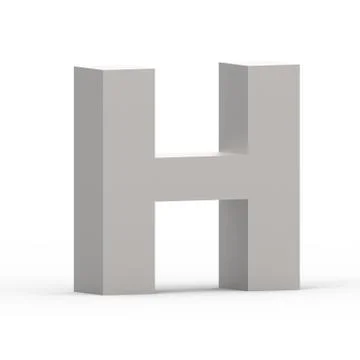 Matte grey font H Stock Illustration