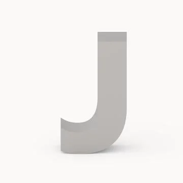 Matte grey font J Stock Illustration