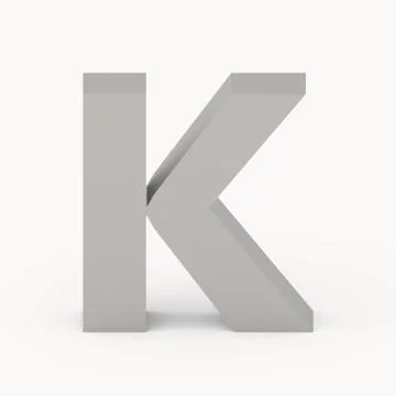 Matte grey font K Stock Illustration