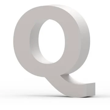 Matte grey font Q Stock Illustration