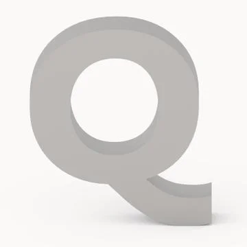 Matte grey font Q Stock Illustration