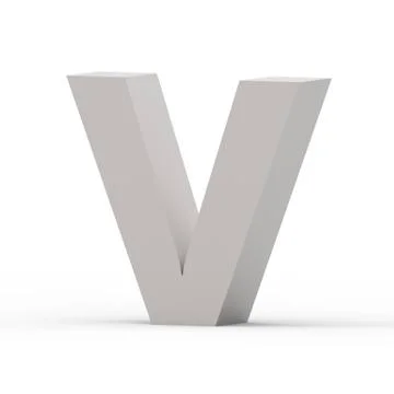 Matte grey font V Stock Illustration