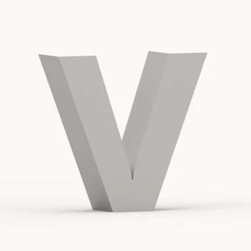 Matte grey font V Stock Illustration