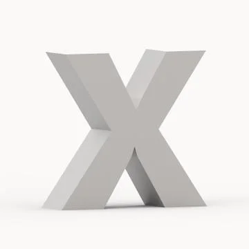 Matte grey font X Stock Illustration