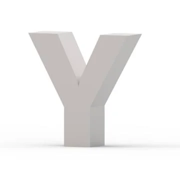 Matte grey font Y Stock Illustration