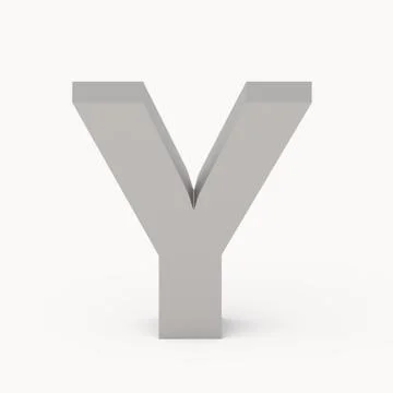 Matte grey font Y Stock Illustration