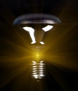 Matte light bulb on dark background Stock Photos