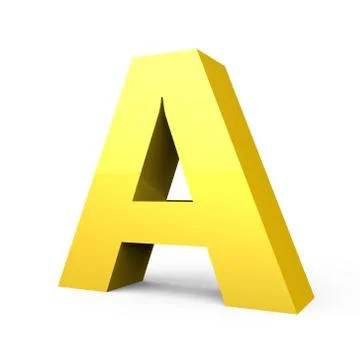 Matte light yellow font A Stock Illustration