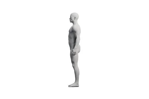 Matte mannequin standing side view Stock Illustration