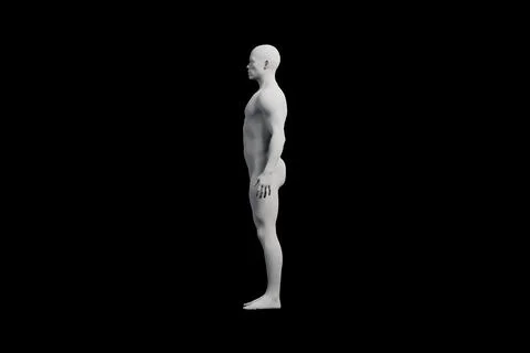Matte mannequin standing side view Stock Illustration
