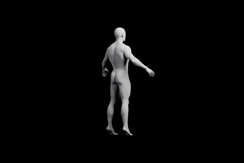 Matte mannequin standing side view Stock Illustration