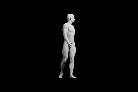 Matte mannequin standing side view Illustrazione stock