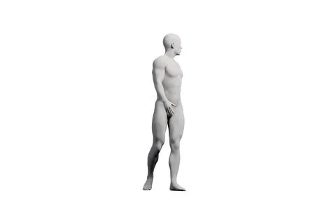 Matte mannequin standing side view Stock Illustration