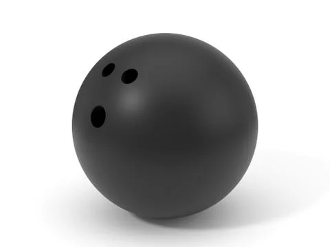 Matte painted bowling ball. 3d illustration Stock Illustration