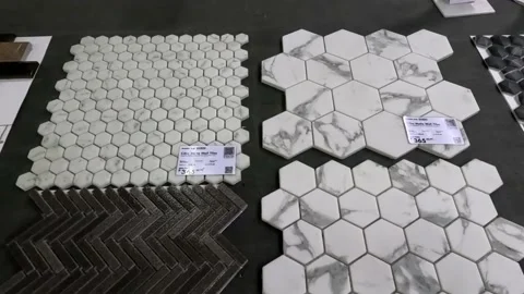 Matte Wall Tiles in Mosaic Pattern Stock Footage 236591801