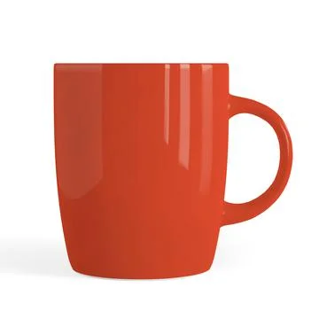 Matte white tea or coffee cup or mug with shadow on white background Stock Illustration