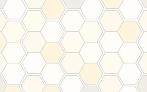 Matte Yellow honeycomb pattern background, beige mosaic structure wallpaper Stock Illustration