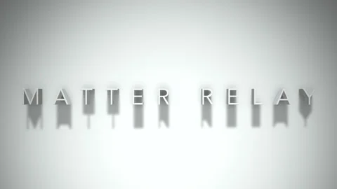 Matter relay 3D title animation white text on a white background Stock Footage 298897904
