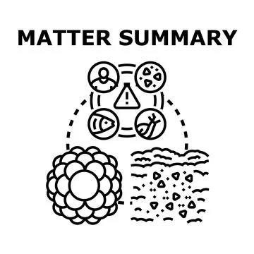 Matter summary assessing environmental and human health risks Illustrazione stock