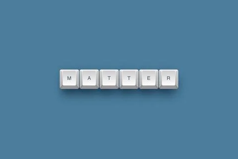 Matter text on a 3d keyboard button with shadow concept series イラスト素材