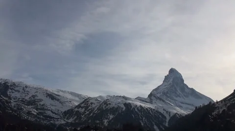 Matterhorn Clouds timelapse Stock Footage 37591810