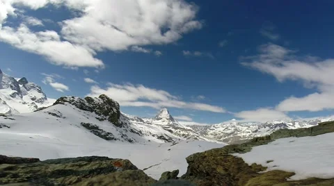 Matterhorn with the cloudy sky Stock Footage 54987752