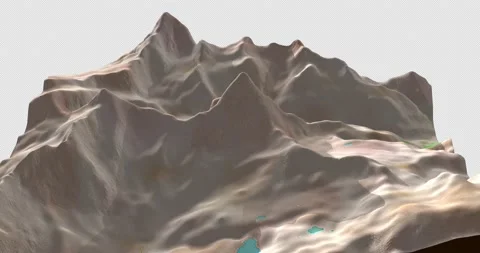 Matterhorn map with 3d relief 4K watercolor ground height Stock Footage 217536389