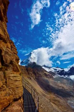 Matterhorn mount in the clouds Stock Photos