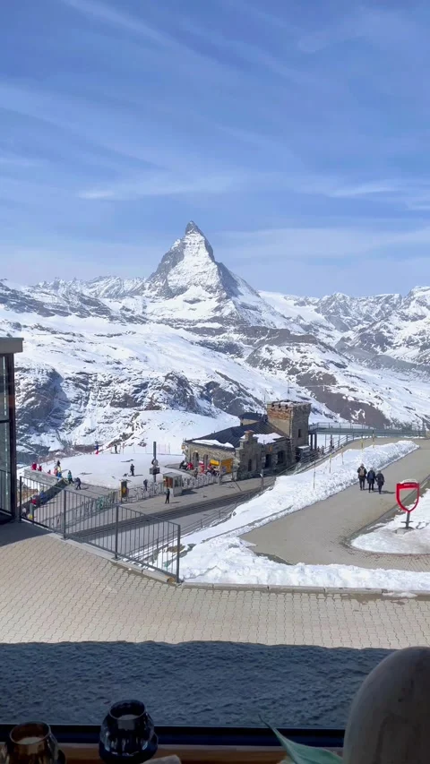 Matterhorn peak from the window. 스톡 동영상 212226631