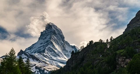 Matterhorn Time-lapse Stock Footage 93600498