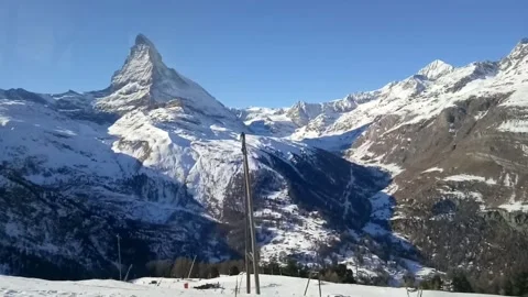 Matterhorn from the train Stock Footage 247036456