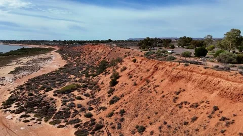 Matthew Flinders Red Cliff Lookout in Port Augusta, South Australia Stock Footage 337005851