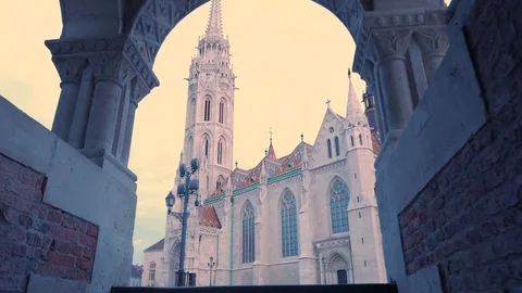 Matthias Chruch at dawn, Budapest Stock Footage 83670320