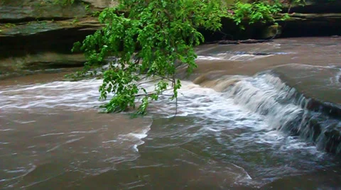 Matthiessen State Park Cascade Illinois Video stock 35114167