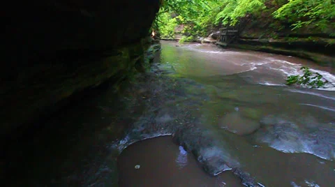Matthiessen State Park Cascade Illinois Video stock 35269587